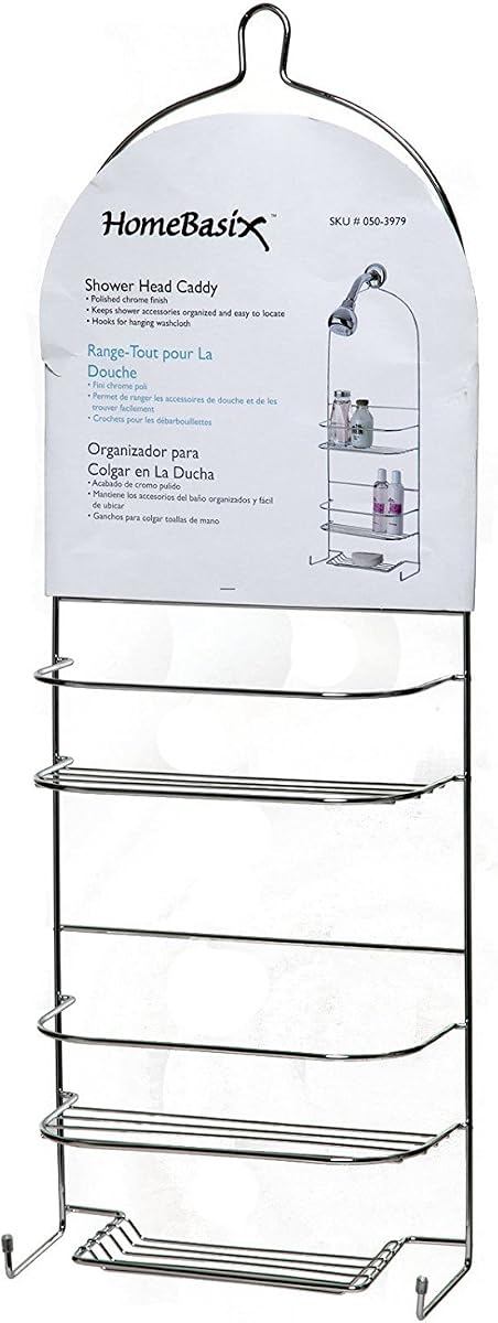Home Basix SS-5786-CH-3L Shower Caddy Chrome
