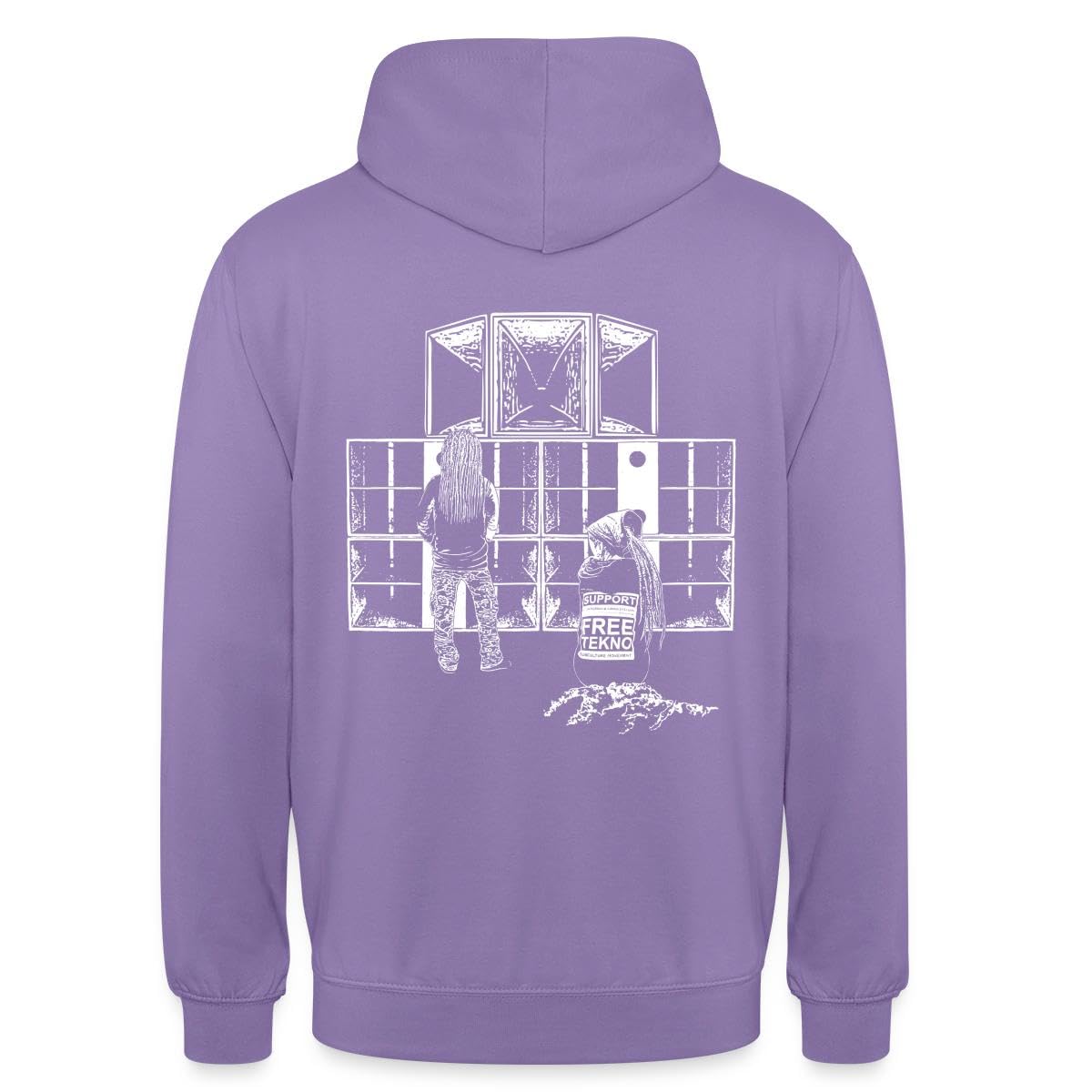 Sweat à capuche Tekno 23 Sound System Support Free Tekno Spreadshirt - 6
