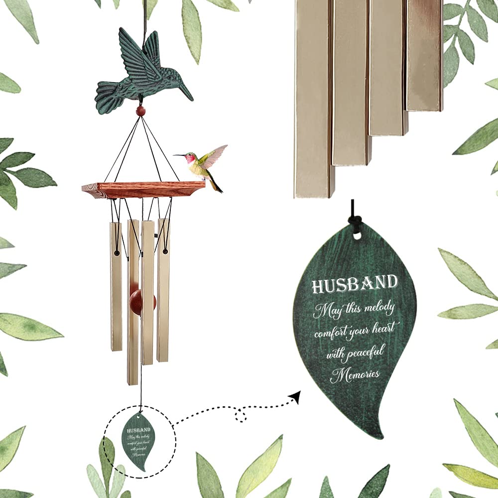 ASTARIN Memorial Custom Wind Chimes for Loss of Loved One, Wind Chimes for Patio Yard Decor, 24'' (Condolences-8)