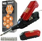Kelvin Tools - Kelvin 17 Urban Screwdriver Set, All in One Everyday Multitool Screwdriver, Multi-Tip, Compact & Universal Precision, 13 Bit Set with Tape Measure, Liquid Level, Hammer and Flashlight