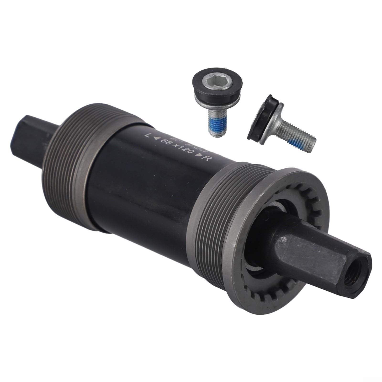 Rodamiento sellado de metal para pedalier de bicicleta, agujero cuadrado de 68 mm, 1,37 x 24 T, para bicicleta de carretera, MTB, bielas, pieza de repuesto de eje negro (68 x 124,5 mm)
