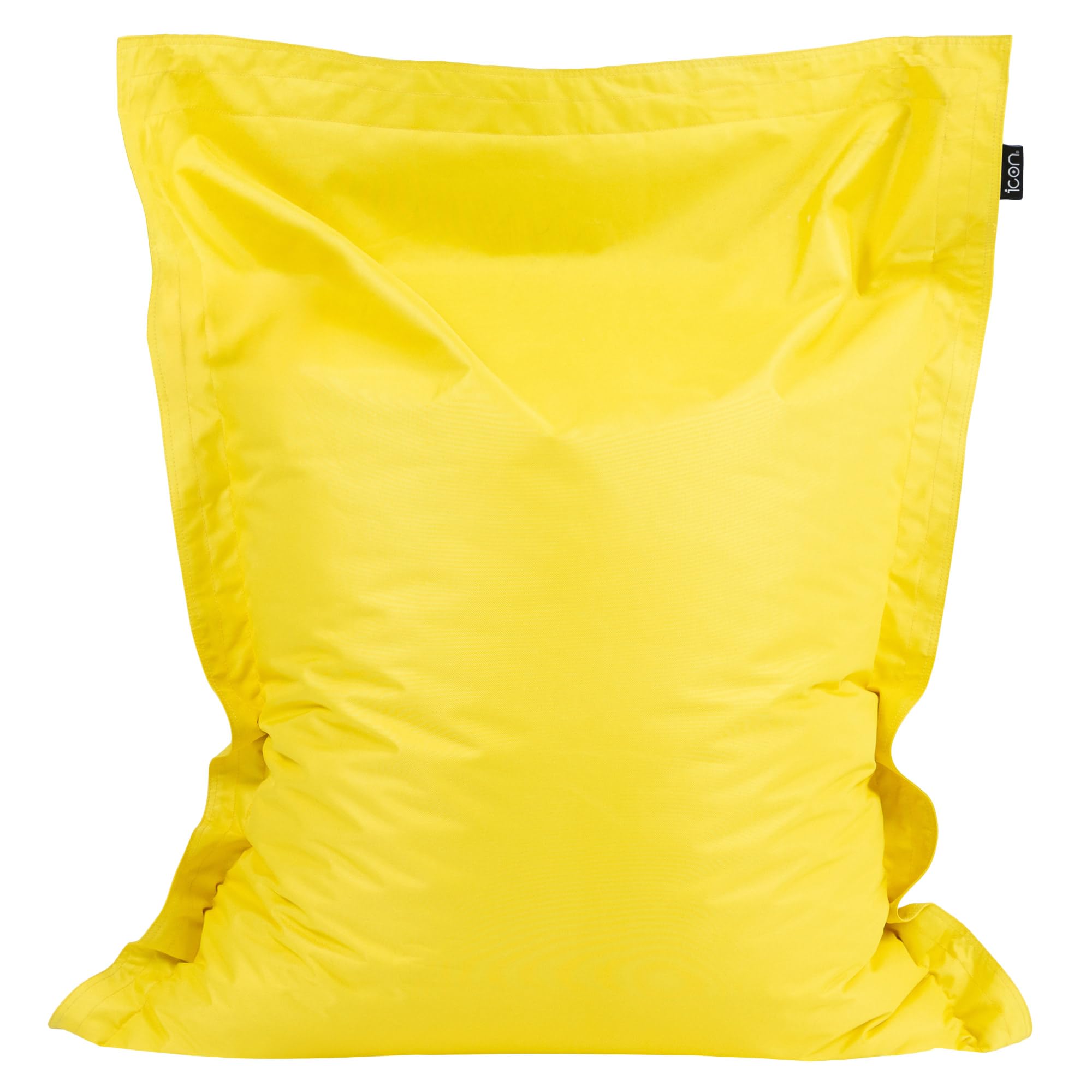 Bean Bag Bazaar Kids Bean Bag, Yellow, Outdoor Floor Cushion with Water Resistant Fabric, Large Beanbag with Filling Included, 125cm x 100cm, Kids Garden Chair, Childrens Chair, Outdoor Furniture