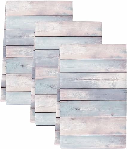 Miniatura 8 de Kitchen Towels Set of 3 Sage Green Wood Grain Dish Towels and Dishcloths Sets Decorative Tea Towel Rustic Retro Wooden Absorbent Hand Towels for