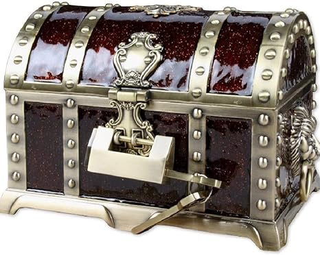 Amazon Aoakua 鍵付き 宝箱 アクセサリーケース ジュエリーボックス トレジャーボックス ブロンズブラウン ジュエリー収納 オンライン通販