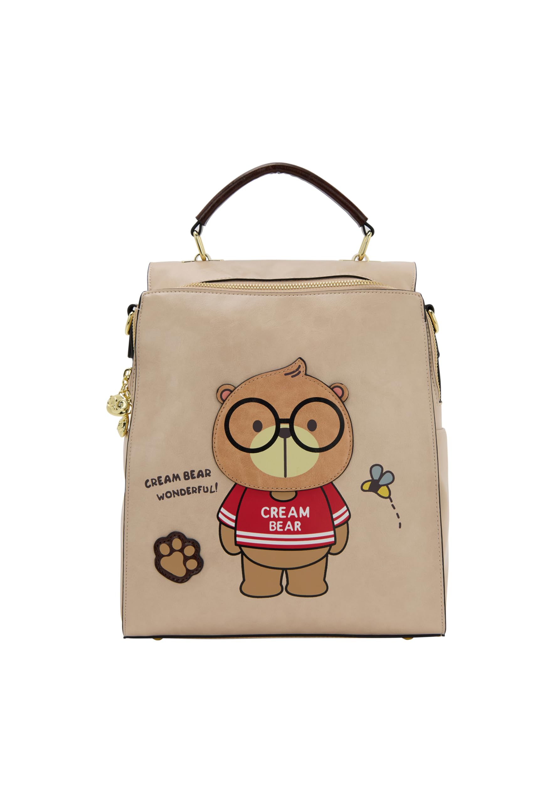 myMo pop Cream Bear plecak dziewczęcy, beżowy, jeden rozmiar, beżowy, jeden rozmiar
