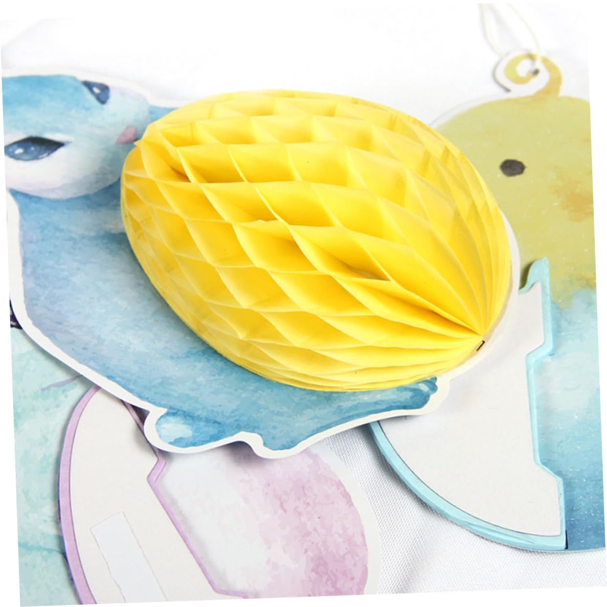 Amosfun 9 PCS Coniglio di Pasqua Decorazione Coniglietti di Pasqua Decorazione Coniglio Appeso Bunny Pendente Ornamento del Soffitto A Nido d'Ape Palla
