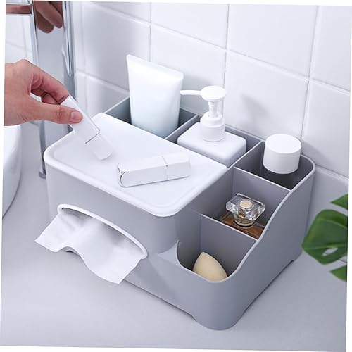 Miniatura 9 de TEHAUX Box Desk Organizer Cajas Organizadoras Bin Organizer Tissue Holder Organizer Remote Control Table