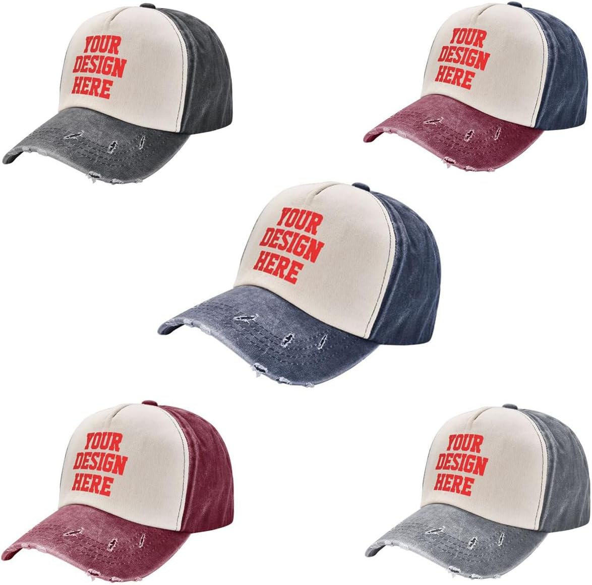 Custom hat Personalized Sun hat Adjustable Baseball Cap Custom Fisherman Hats Gift for Men and Women Denim Hat