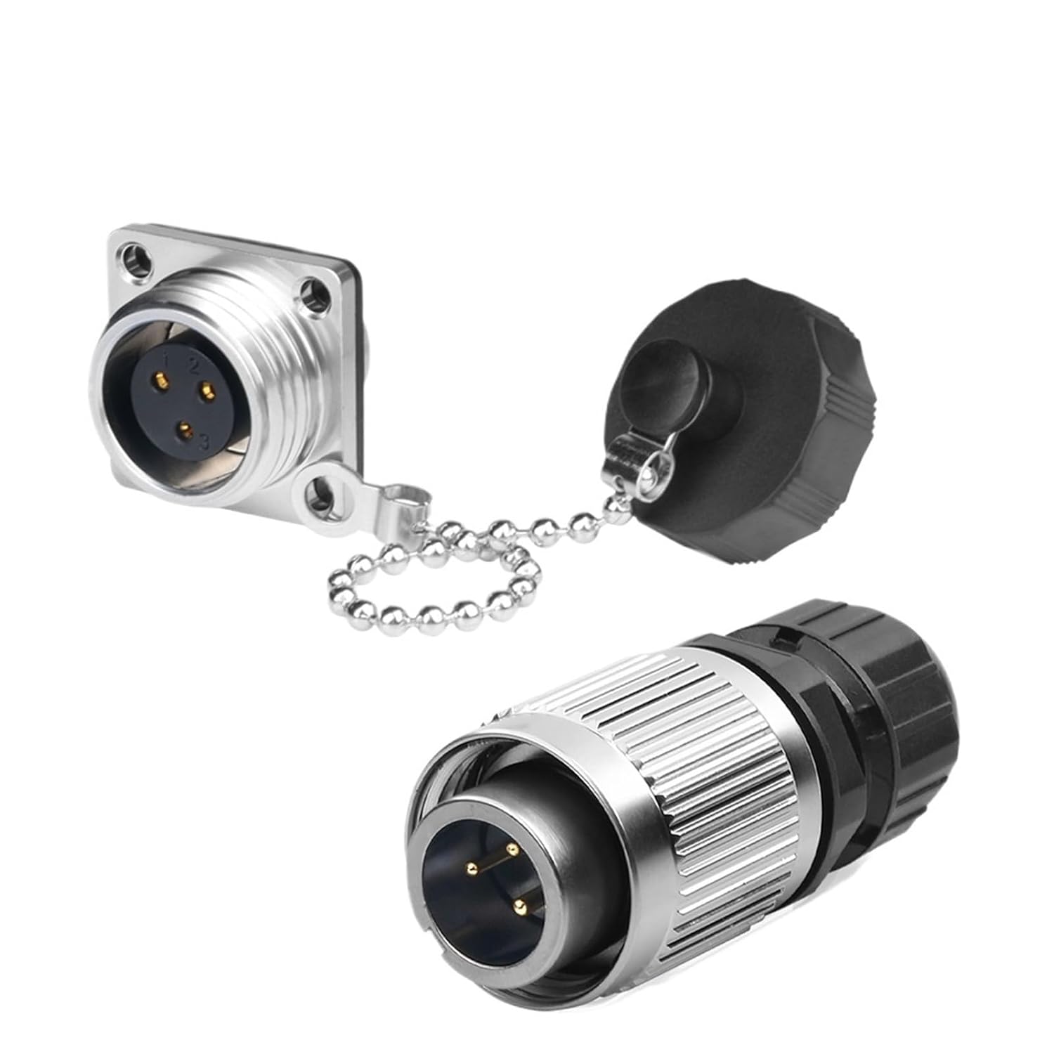YW16 Waterproof Electrical Connector IP67 16mm 3 Pin Cable Joint for Automotive LED Light Marine Industrial Wiring(Type B Set)