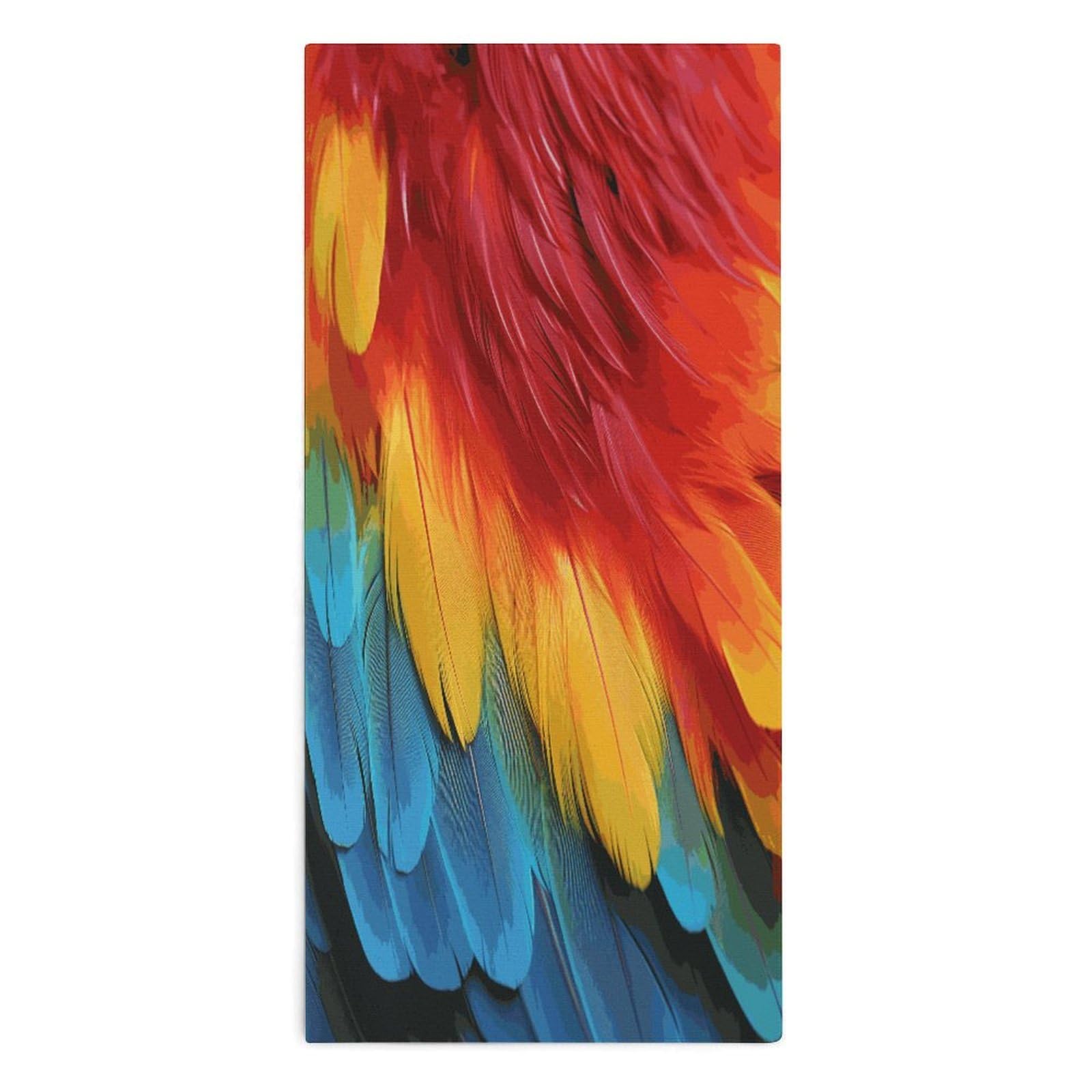 Fodpand Style Fantastic Parrot Feather Microfiber Towels, Decorative Bath Towel Soft & Lightweight, Hand Towels Multipurpose Use For Bathroom, Pool, Gym, Spa, And Hotel Use