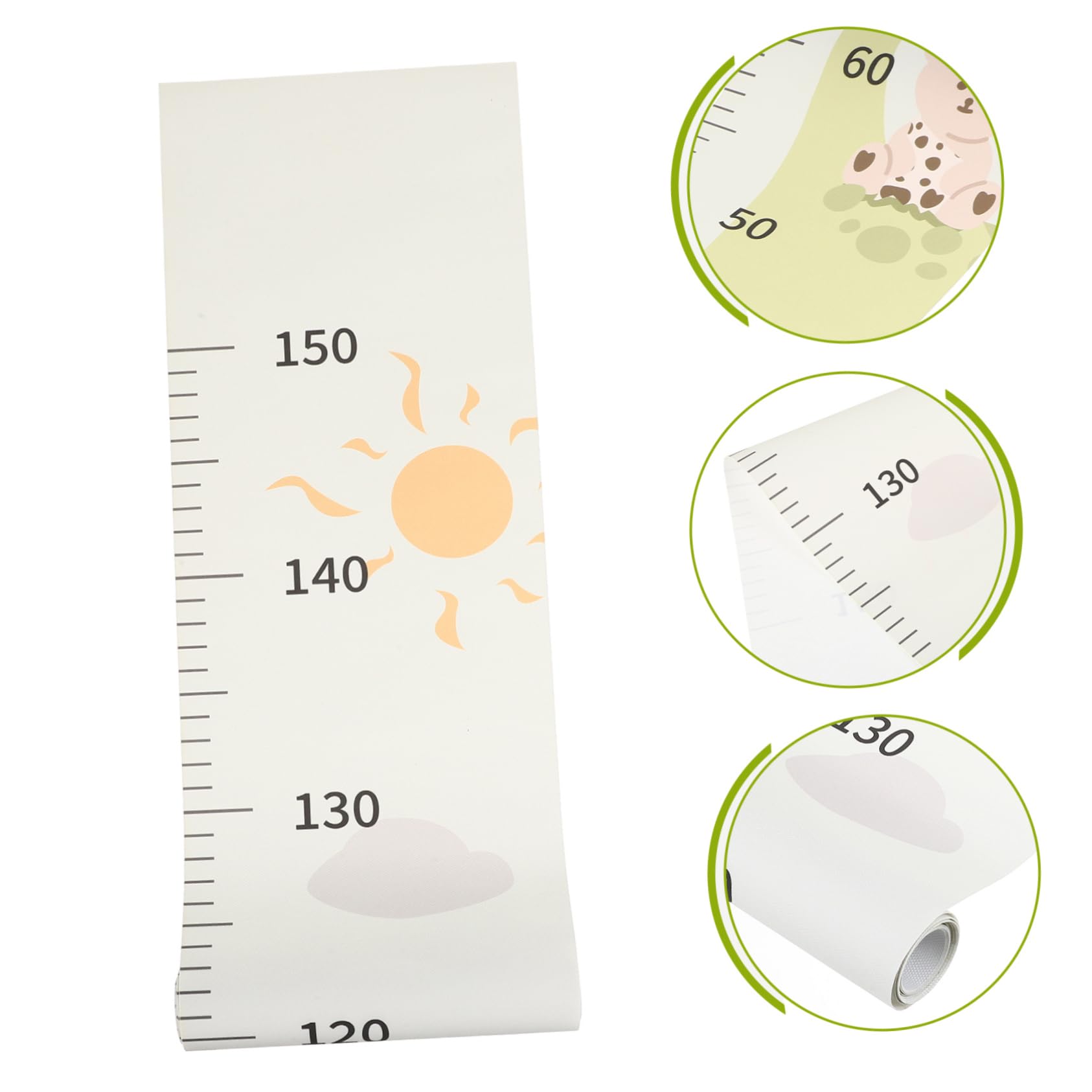 1pièces Giraffe Bear Kids Height Measurement Wall Sticker Adorable Height Chart for Kids Room Décor Fun Growth Tracker for Nursery and Playroom