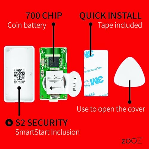 Zooz 700 Series ZWave Plus Tilt Acceleration XS Sensor ZSE43 for Garage Door and Gate