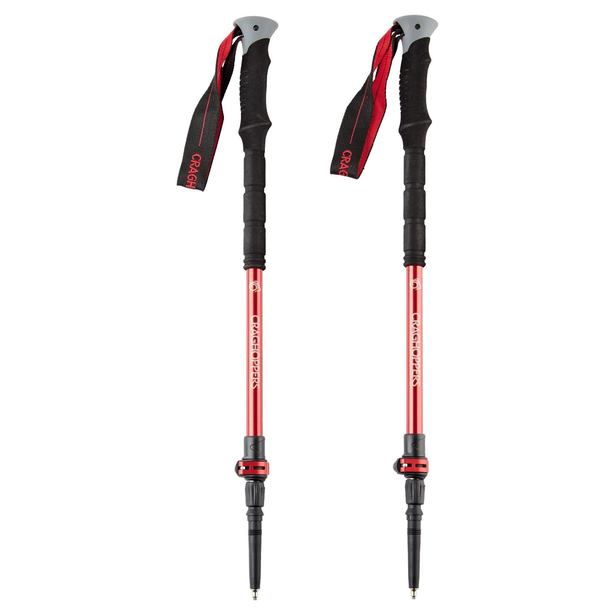 Craghoppers  Venture Anti-Shock Twin Walking Poles - Anred/Angrey - Single