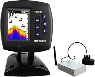 Neu Wireless Fisch Finder for Fischerboote 980ft Reichweite 45 Grad Drahtlose Reichweite Angeln