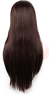 شعر مستعار صناعي ووتونج من اي سي اي اف (28 انش، بني داكن)