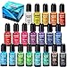 Epoxy Resin Dye - 20 Highly Concentrated Glorious Hues - Liquid Transparent Epoxy Resin Pigment Set - Versatile Resin Color Pigment for Coloring Resin Jewelry, DIY Arts and Crafts - Each 0.35 oz/10ml