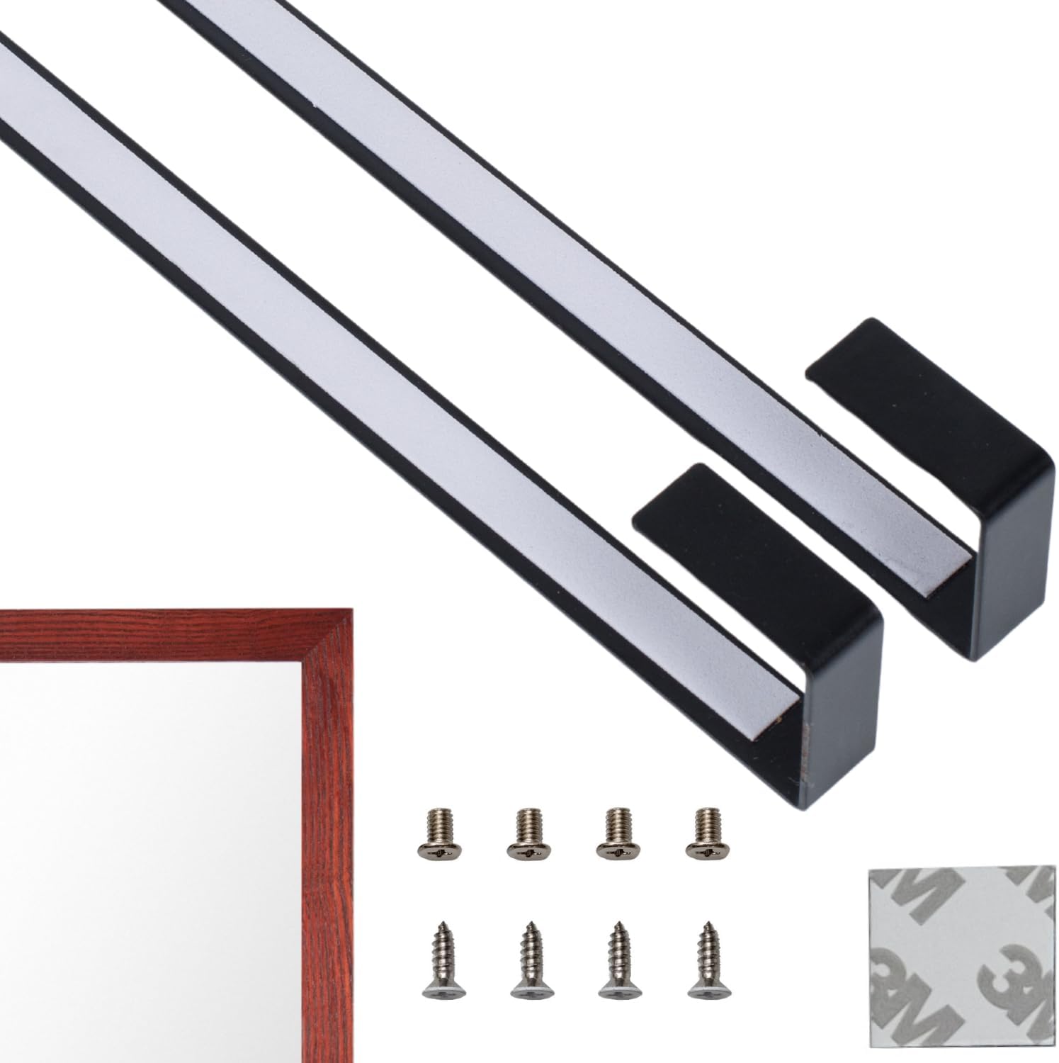 BLACK OverTheDoor Mirror Hanger Set (HeavyDuty