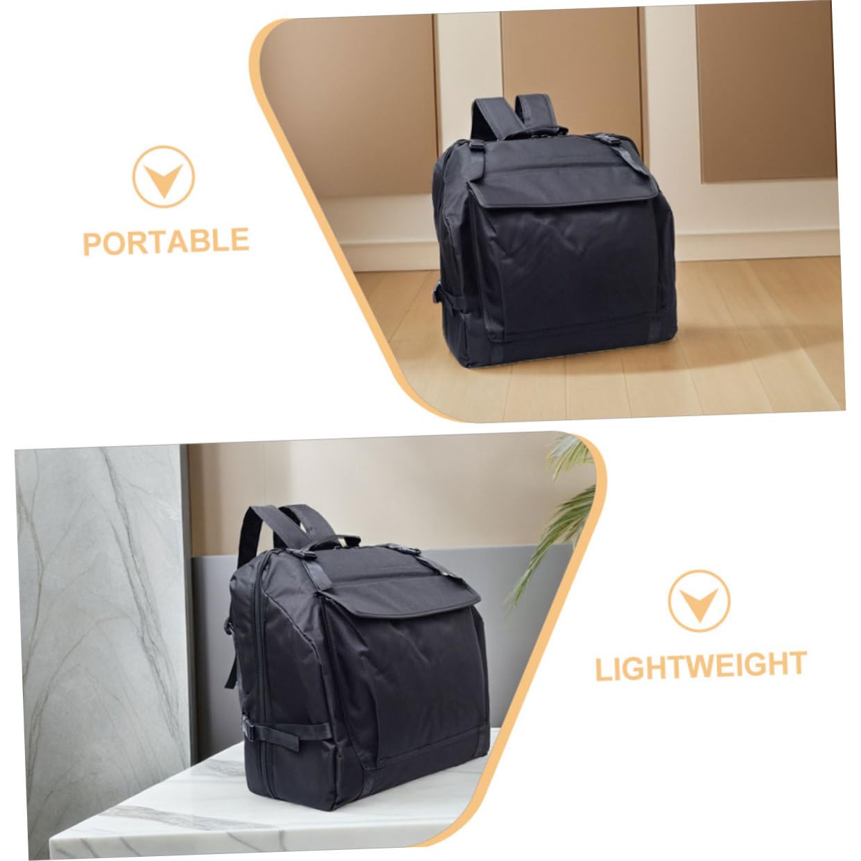 Gatuida Bolsa de Transporte para Acordeón Negra de Tela, Compatible con Bajos de 48/60/72 Botones, Ligera y Portátil para Músicos, con Correas Ajustables y Amplio Almacenamiento