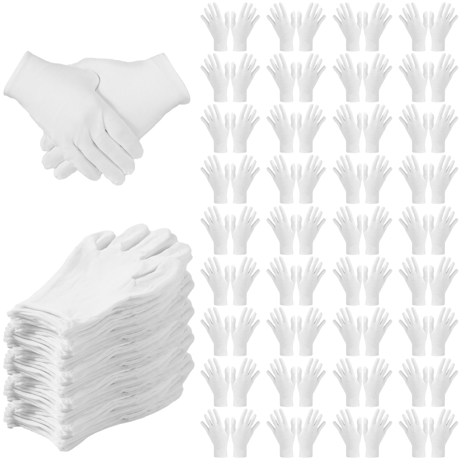 SATINIOR Cotton Gloves Bulk Stretchy Work Inspection Gloves 120 Pcs