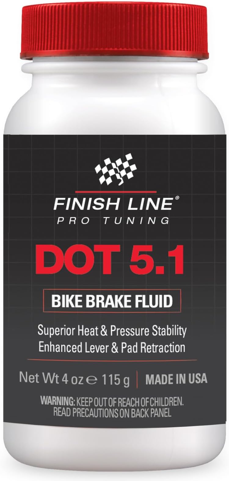 Finish Line High Performance DOT 5.1 Brake Fluid, 4-Ounce