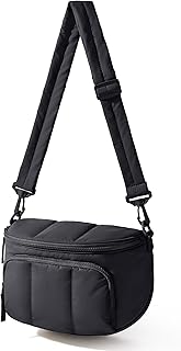 BAGSMART Puffer Crossbody Bum Bags for Women, Small Cross Body Purses for Women Travel & Work, Quilted Water-resistant Hobo