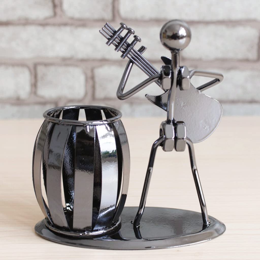 Stiftehalter Stifthalter Stifteköcher Metall Bleistifthalter for Schreibtisch, Kreative Gitarrenstift Halter Schreibtisch Organizer Vase Bleistifttopf Organisation Schreibwaren Lieferungen Stiftköcher