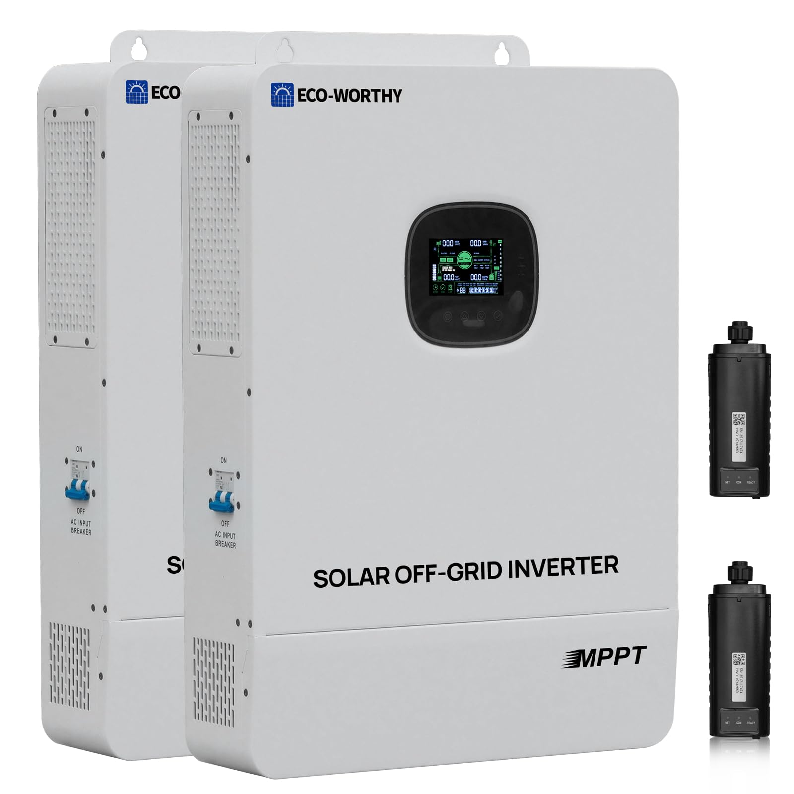 ECO-WORTHY 20000W Solar Inverter 48 Volt Inverter Pure Sine Wave UL1741,120V/240V Single/Split-Phase,Support Parallel,Built-in 2 MPPT Solar