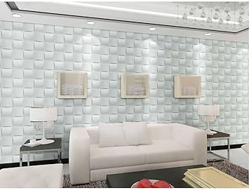 PremiumWallArts 3D Wall Panels I 3D Wall Tiles for Home D?cor Office I Embossed and Paintable I White Squares Design I Panel Size 20