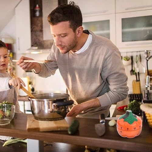 Miniatura 8 de HEMOTON Temporizador de cocina mecánico para fiesta de Halloween, temporizador de cocina, temporizador de productividad manual, temporizador de