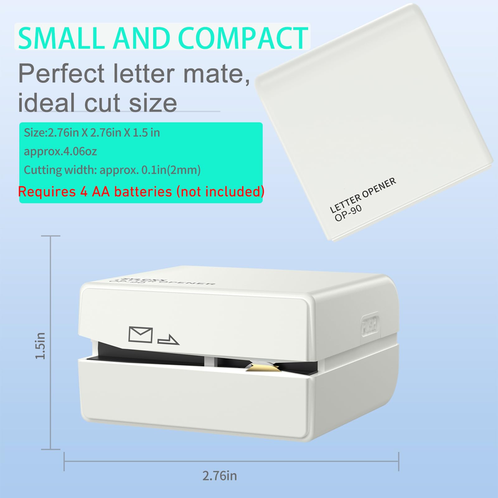 Abrecartas eléctrico, abrecartas blanco
