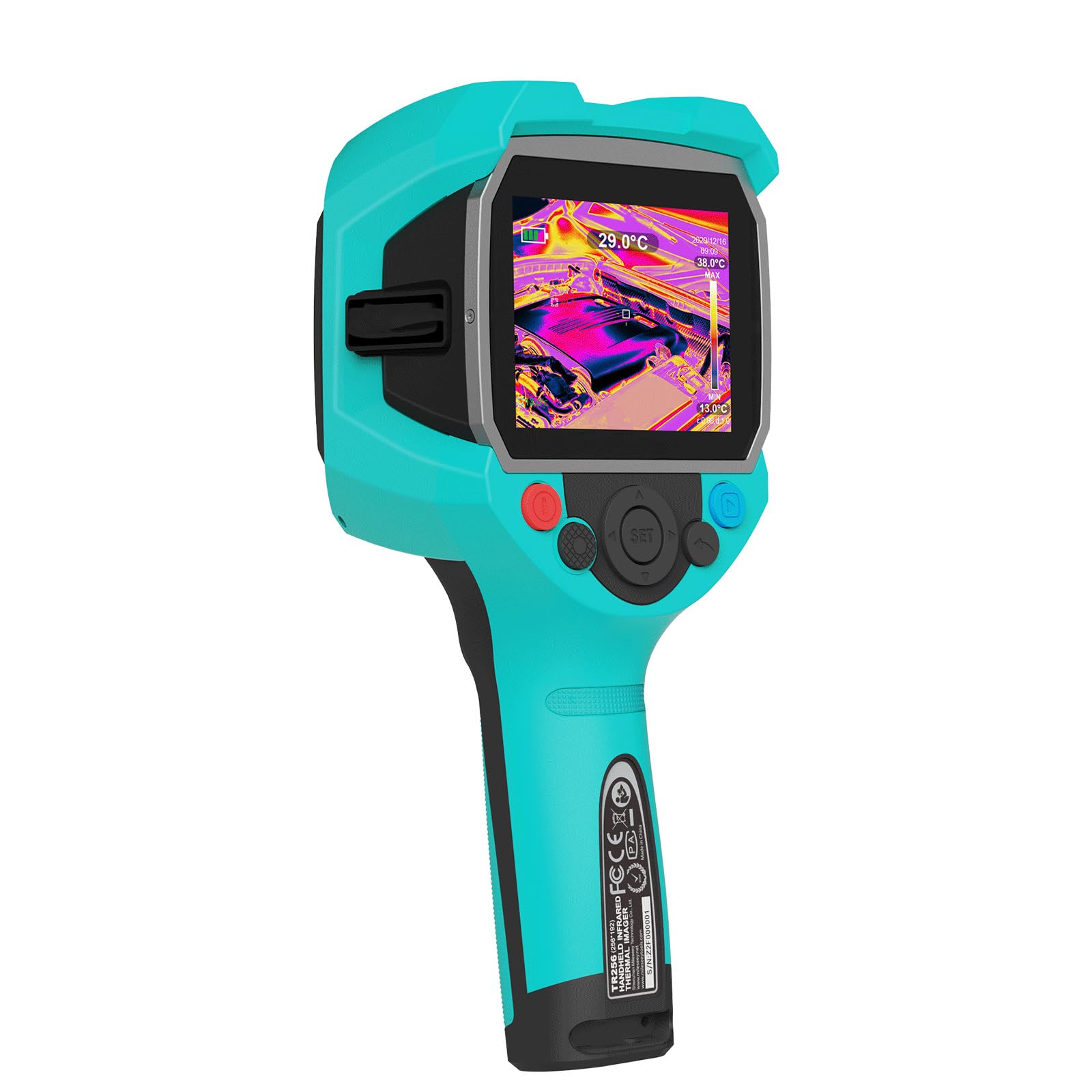 Kamera Termowizyjna, Kompaktowa Kamera Termowizyjna Z 3,5-calowym Wyświetlaczem LCD, Rozdzielczość IR 256 * 192 I Częstotliwość Odświeżania Poniżej 20 Hz, 6 Palet Kolorów, Do Domu
