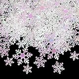 1700pcs Snowflake Confetti Decorations Ornaments Glitter Snowflake Decor for Christmas Tree Winter...