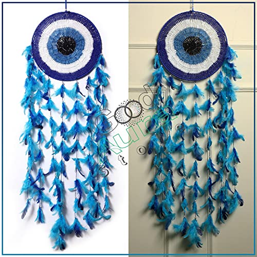 Image of Dream Catcher with Light Wall Hanging, Feather Home Decor for Bedroom, Kids Room, Living Room, Balcony & Cafe Decoration, Gift Item (Multicolor 1)