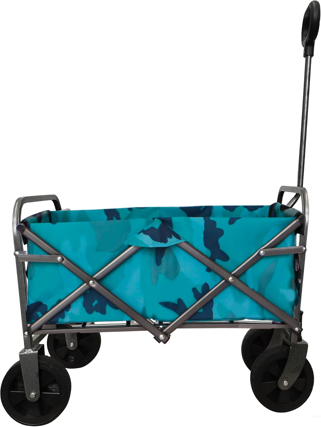 Outdoor Lightweight Folding Wagon 180 Lbs Load Capacity All Collapsible Beach Trolley Cart Camping Equipment Navy Blue One Size