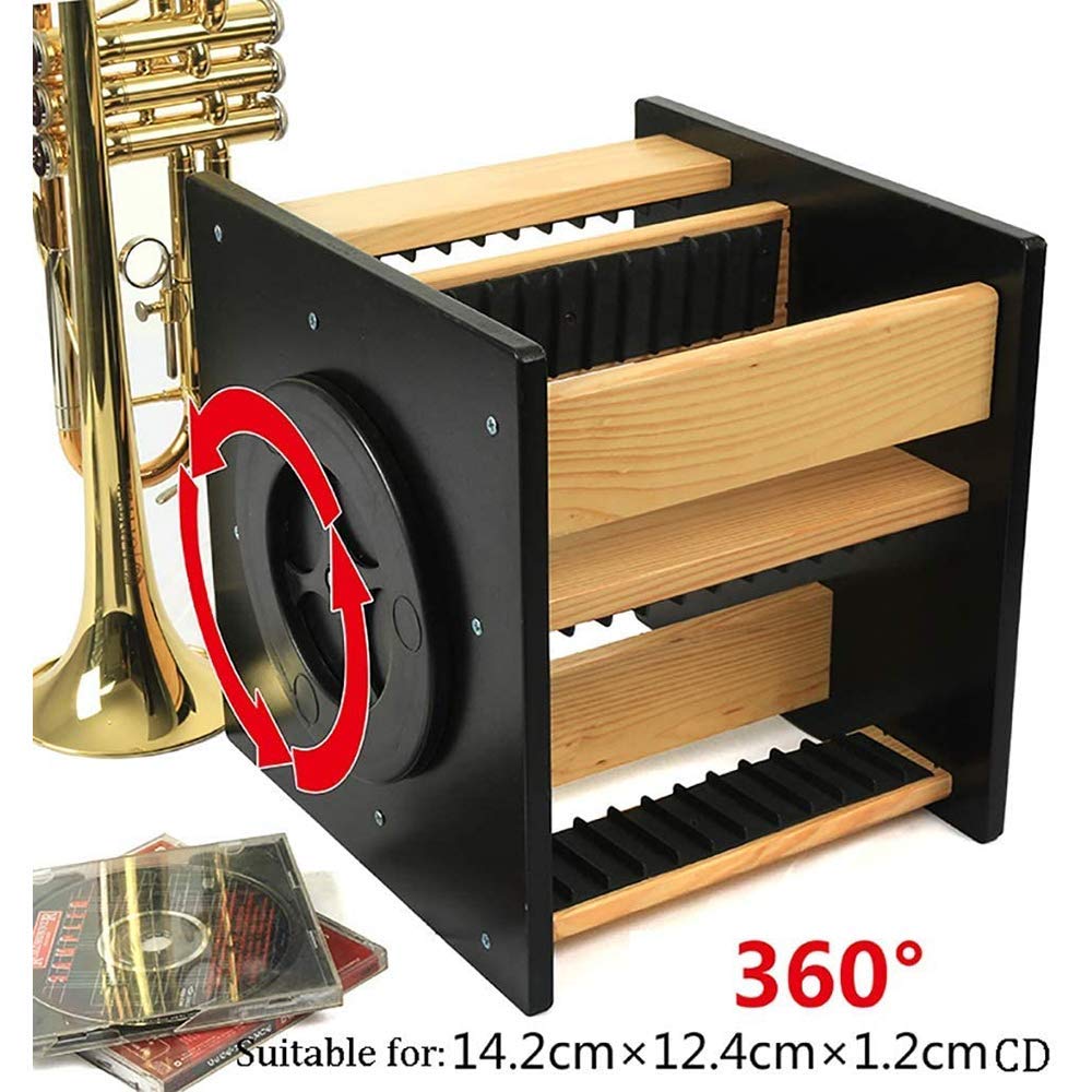 Estante De Almacenamiento De Cd Estante De Almacenamiento De Cd Estante De Cd De Escritorio Bandeja De Cd-Cd Giratoria De 360 ​​grados Bolsa De Almacenamiento De Cd Ps4 Soporte De Dvd Estante De Acaba