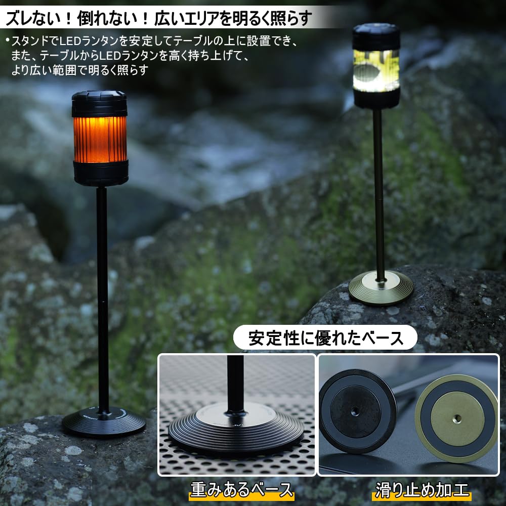 Amazon.co.jp: Soomloomキャンプランタンスタンド1/4インチネジゴール