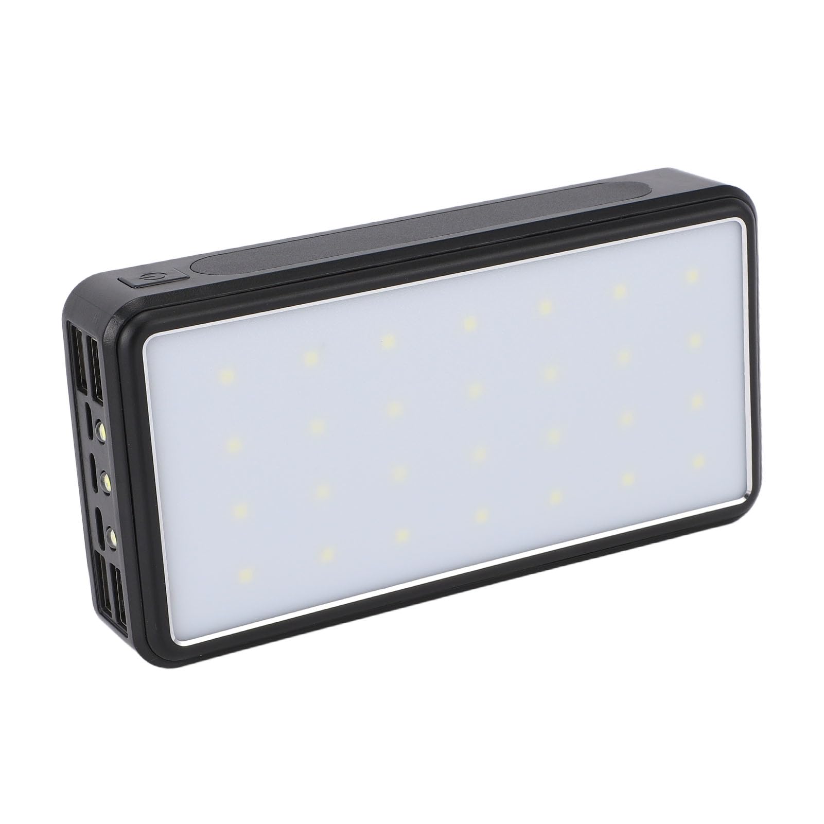 SIXRUN Banque d'énergie Solaire ABS USB C Chargeur Portable 10 000 MAh avec Deux Lampes de Poche IP67 Résistant à l'eau pour Le Camping Voyage d'urgence pour Smartphone, Tablette, Ordinateur