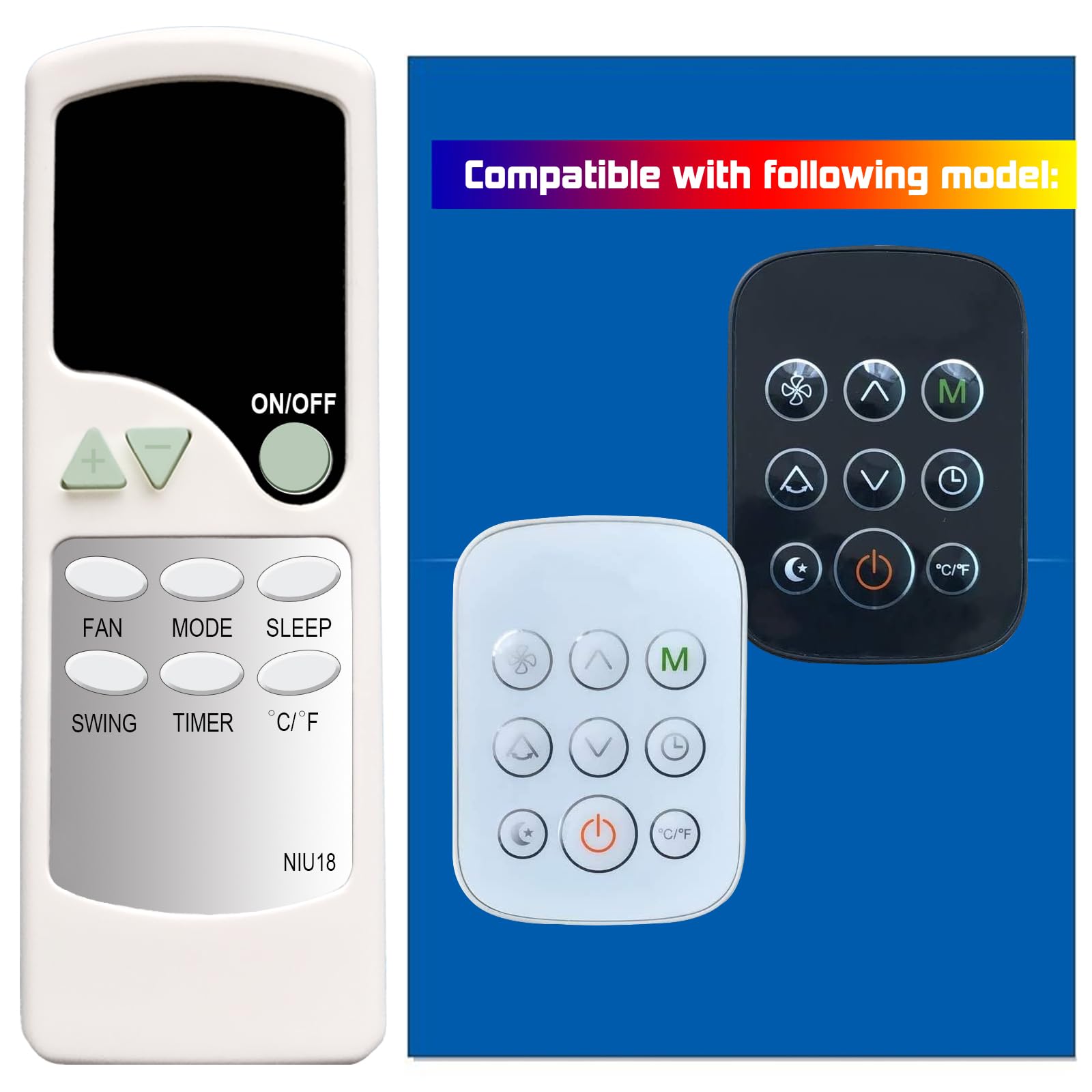 Replacement Remote Control for Commercial Cool CPT14W6 CPT12W6 CPT12HW6 CPT10W6 Portable AC Air Conditioner