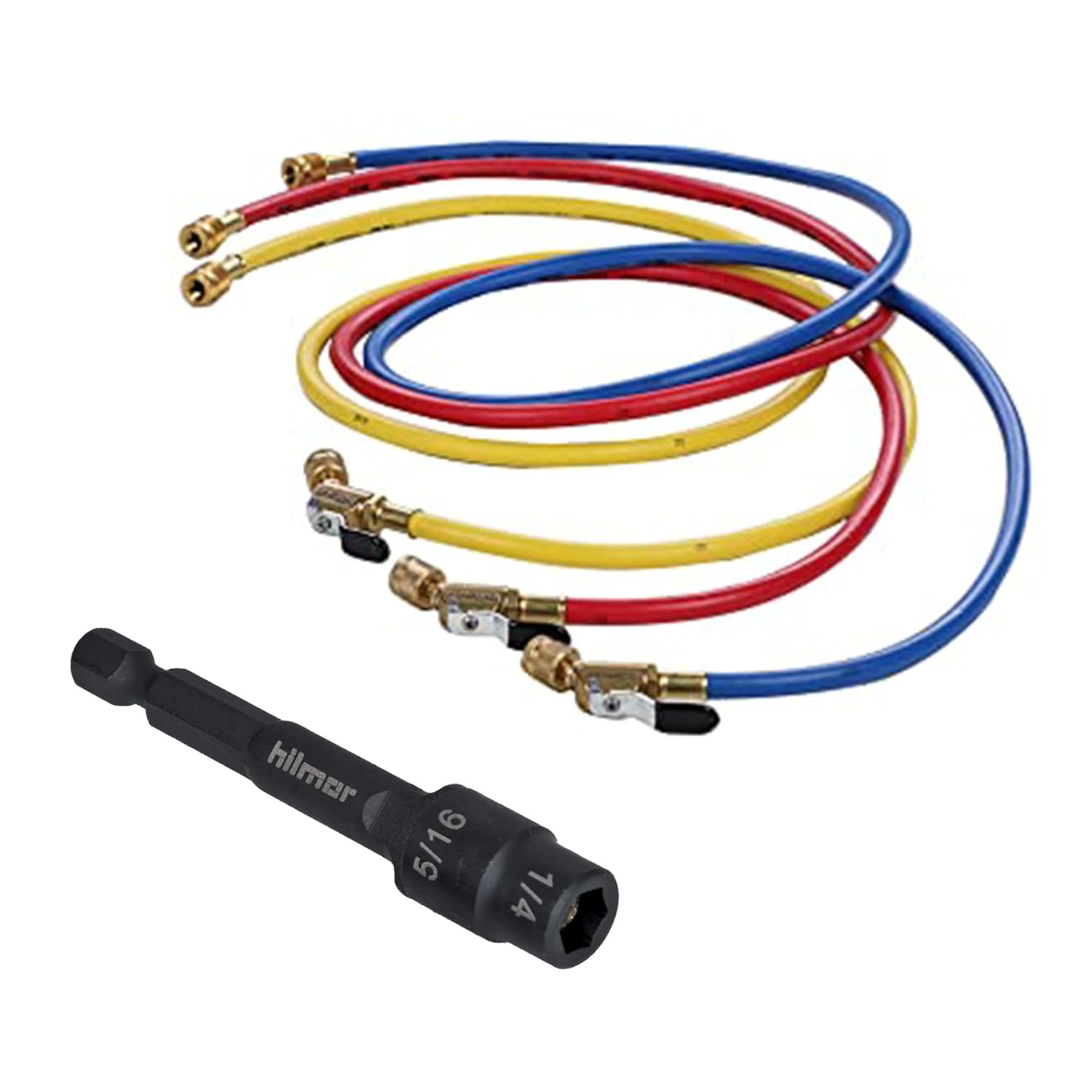 hilmor 60" Ball Valve End Hose, 3Pack and hilmor