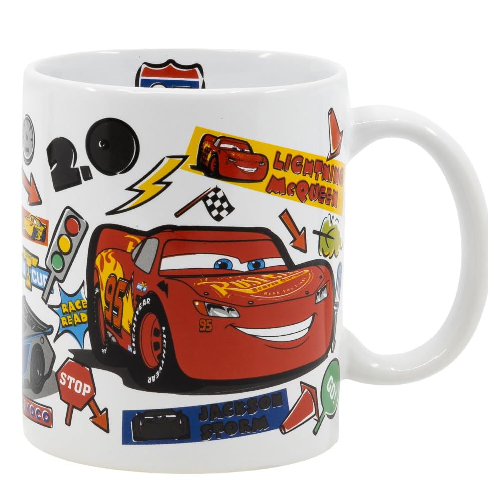 Tazza in ceramica Cars Disney modello Mug 325 ml tazza da colazione per bambini