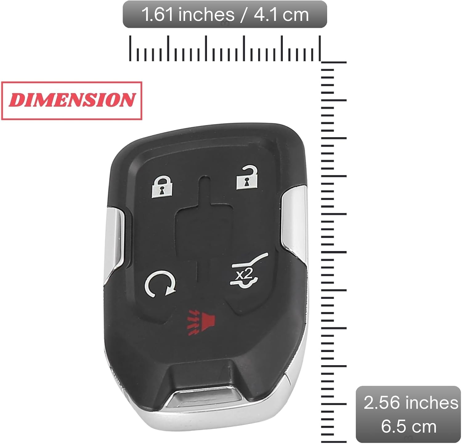 Replacement Keyless Entry Remote Car Key Fob HYQ1AA 315MHz for GMC Terrain 2018-2021 – Replacement for OE 13584502 – 5-Button Remote with Lock, Unlock, Trunk Hold, Panic, and Remote Start