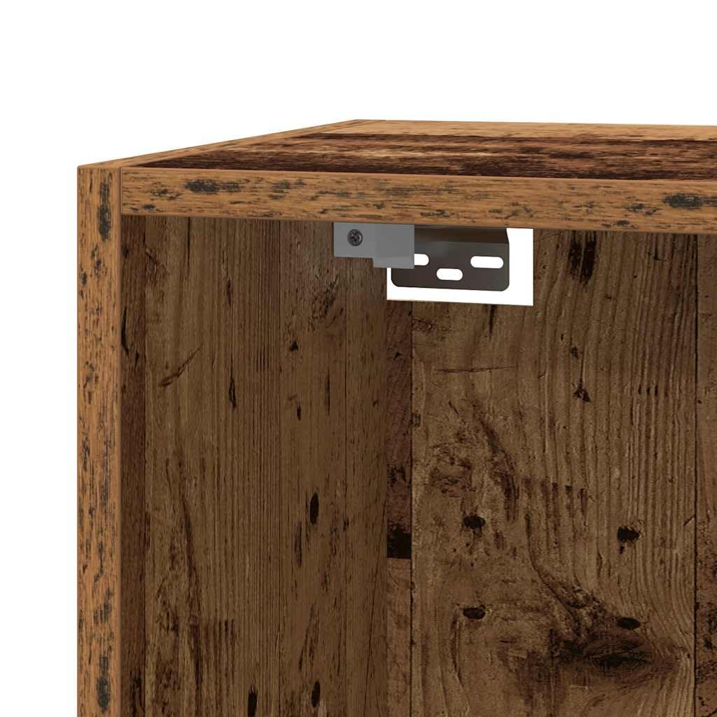 Mueble de TV colgante de aglomerado, 30 x 110 cm, moderno, montado en la pared, con gran espacio de almacenamiento, puerta montada a la izquierda o a la derecha.