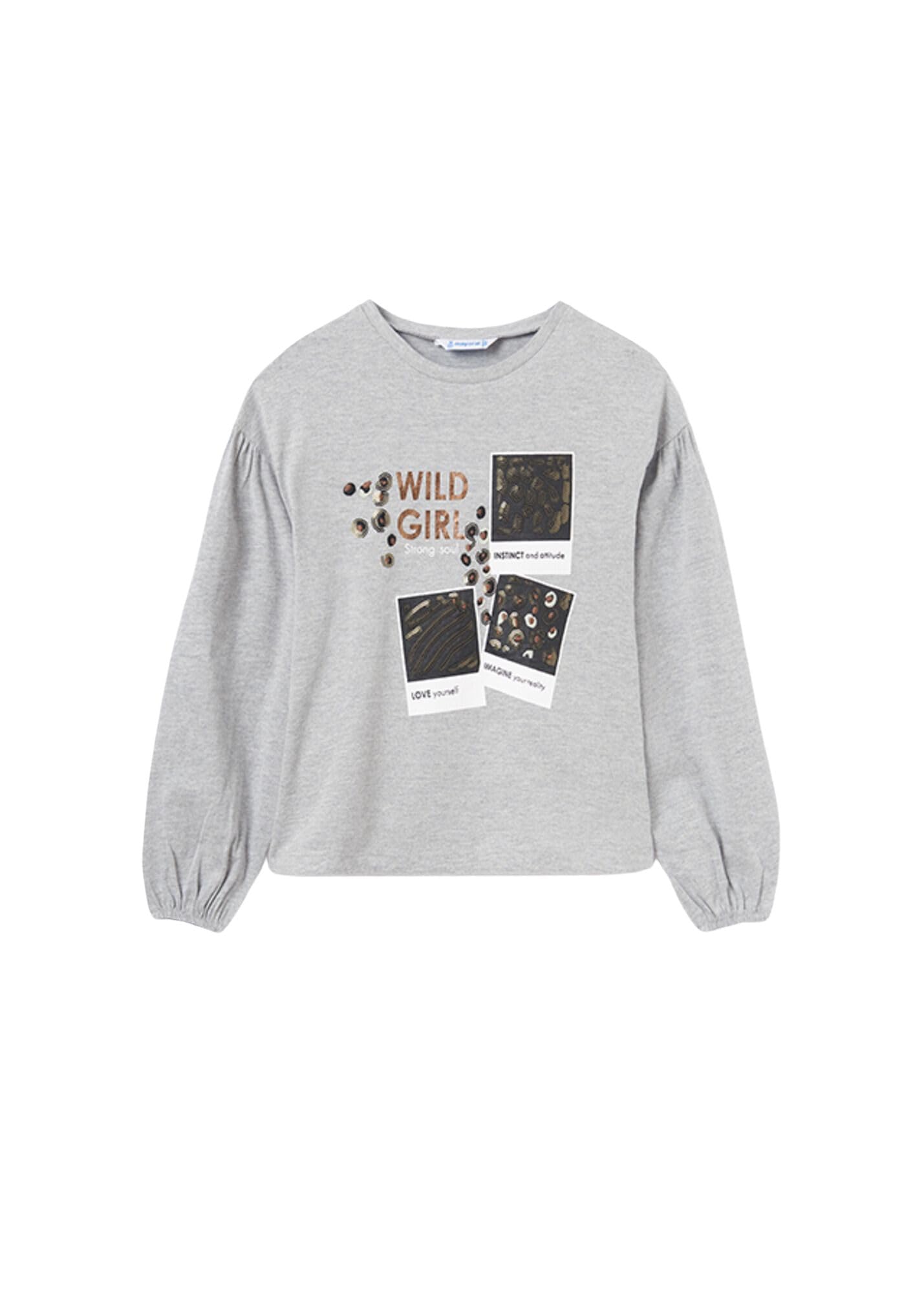 Mayoral Camiseta Manga Larga para niña Gris
