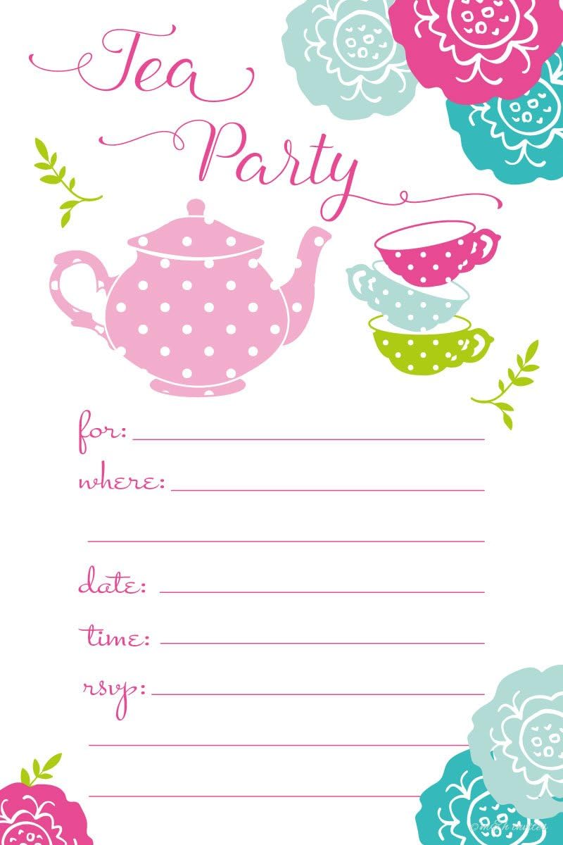 Amazon.com: Tea Party Invitations 