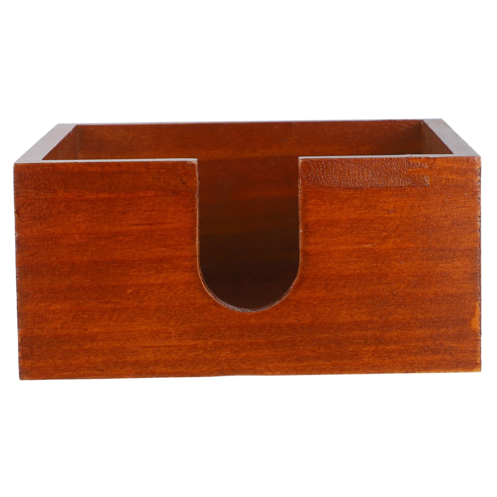 TOPBATHY 4piezas Soporte De Servilletas De Madera Cuadrado Organizador Rústico Para Manteles Dispensador De Servilletas Para Cocina y Comedor Para Restaurante y Hogar