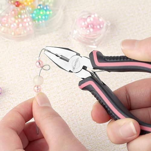 Miniatura 108 de Mini alicates de punta de aguja para fabricación de joyas, alicates de nariz de cadena de 6 pulgadas con mandíbulas lisas, mini pinzas de precisión