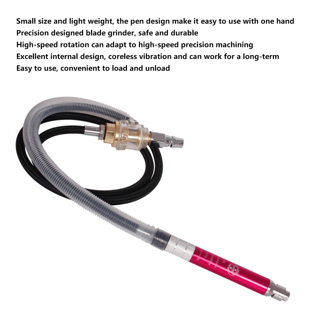 Kit Smerigliatrice Pneumatica 19Pcs, Penna Pneumatica 54000rpm per Lucidatura a Mano, Incisione e Angolo - Strumento Aria