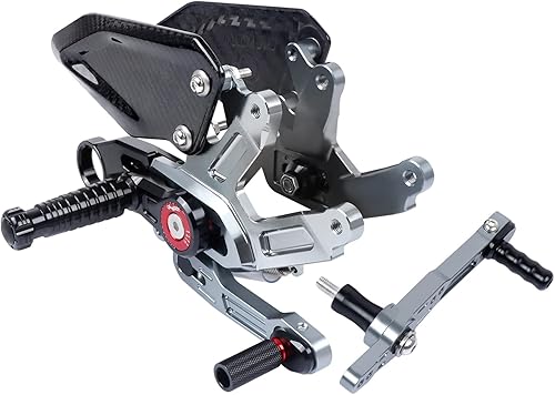 Miniatura 3 de BAIONE Reposapiés ajustables para motocicleta, repuesto de aluminio CNC para BMW S1000RR 2015-2018 2016 2017 fibra de carbono placa de protección de