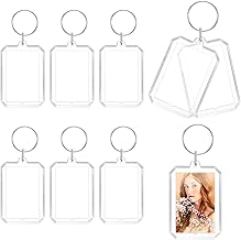 Teaaha 10 Stück Acryl Foto Schlüsselanhänger, Transparent BilderrahmenSchlüsselring, Doppelseitiger BlankoSchlüsselanhänger, Personalisierte Schlüsselanhänger Für Familie & Freunde