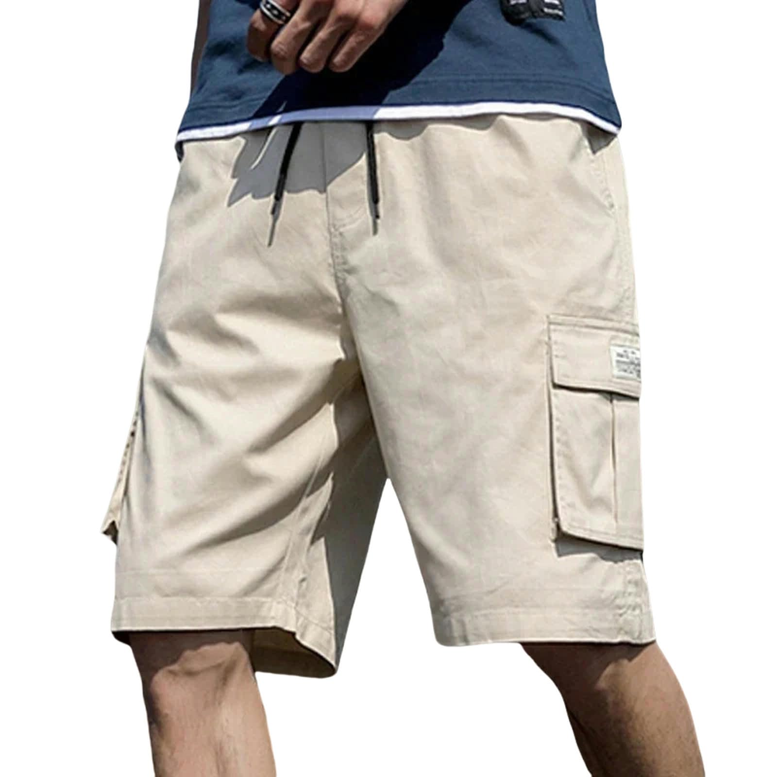 Męskie szorty męskie szorty letnie szorty cargo moda długość do kolan sznurek męskie szorty bawełniane khaki praca masculina plus size 7XL